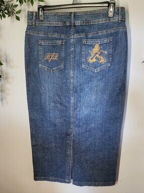 St. John's Bay Stretch Denim Angel Skirt - Size 14